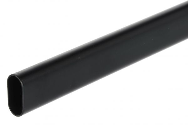 Tyč šatní  Ni 3m oválná černá 30x15 mm, 1,0 mm, 3000 mm, matná černá