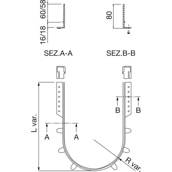 Osnova sifonu flexi bílá pro sílu dna 16mm