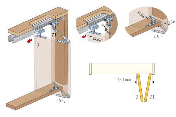 Kování pro skládací dveře - S80N Fold /14C0S80SKL/