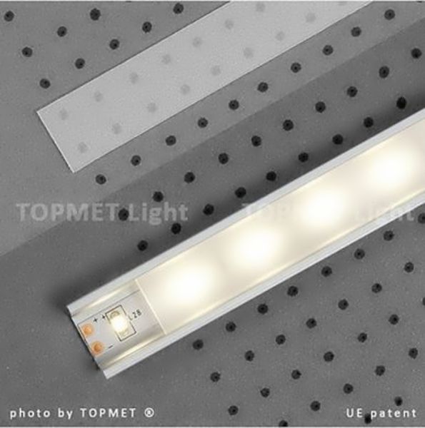 Lišta nasouvací pro led krycí lišta PP1/PP2  JEMNĚ MATNÁ 11,12,60,45 D 2 m(C)