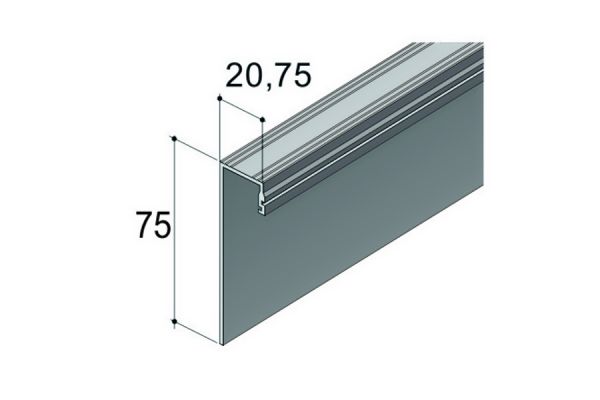S40SD – dolní profil soklový 2m, 2,5m,3m,3,5m,6m/15D2D4SD/